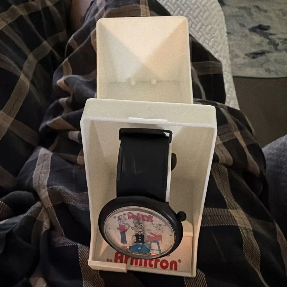 1991 Armitron Popeye/Olive Oyl, Swee’Pea King Features Men’s Watch
